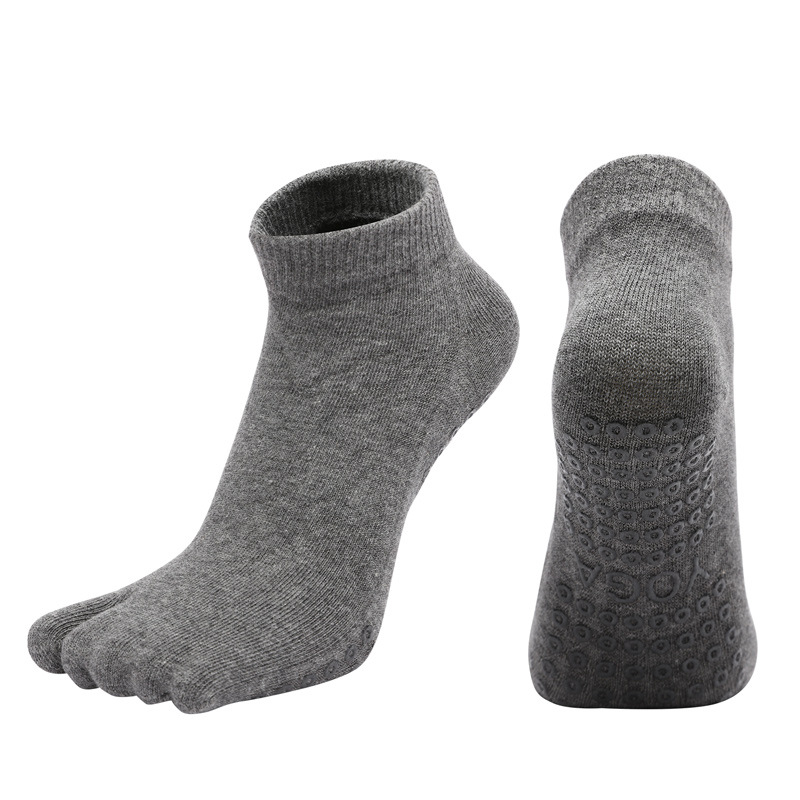 [Venta al por mayor de fábrica] calcetines de Yoga de cinco dedos calcetines de Baile todo incluido algodón peinado de cinco dedos Pilates Fitness calcetines deportivos