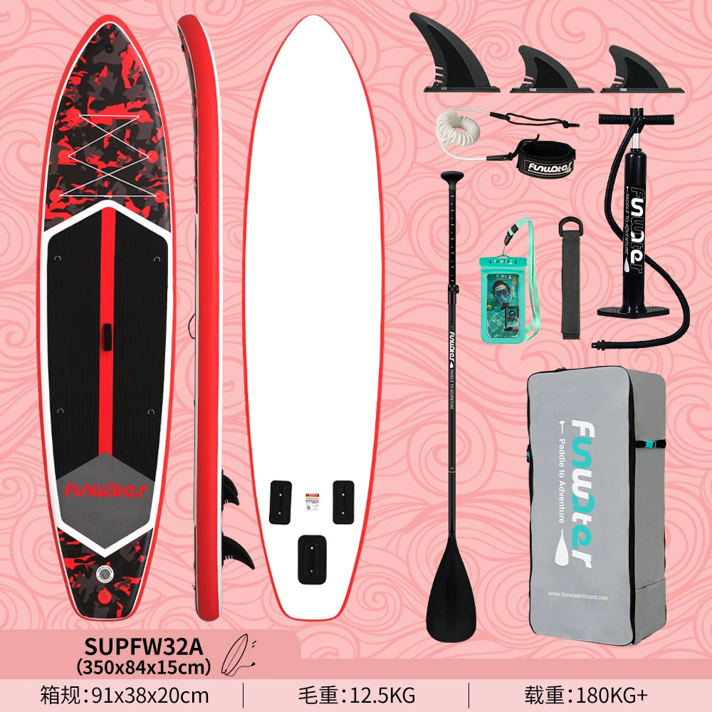 Надувная SUP Funwater для серфинга-стэнд-ап, варианты 335–385 см с веслом/сиденьем/основанием под камеру