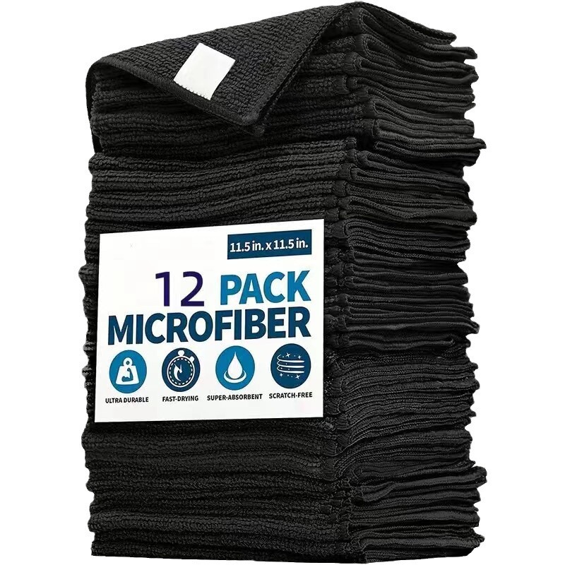 Wholesale Black Towel Car Towel Microfiber Car Cleaning Rag Thickeneded Absorbent Household Kitchen Towel Wholesale Black Towel Car Towel Microfiber Car Cleaning Rag Thickeneded Absorbent Household Kitchen Towel