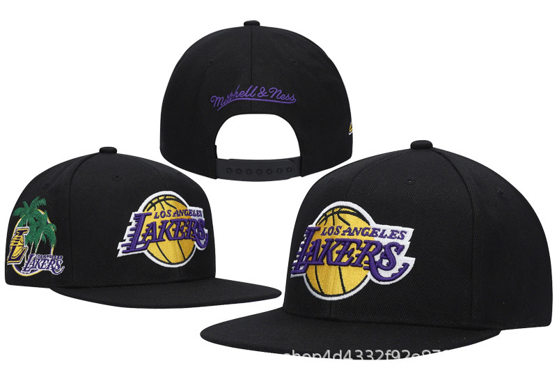 NBA ロサンゼルス レイカーズ バスケットボール ベースボール キャップ フラットつば調節可能なキャップ ヒップホップ ファッション フラットつばキャップ 越境貿易|undefined