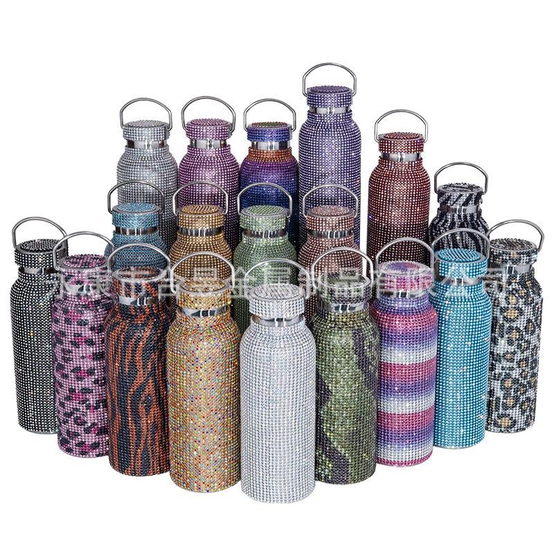 Celebridad de Internet transfronteriza transmisión en vivo Copa de vacío incrustada en diamantes Copa de vacío para mujeres 304 de alto aspecto Copa de agua incrustada en diamantes