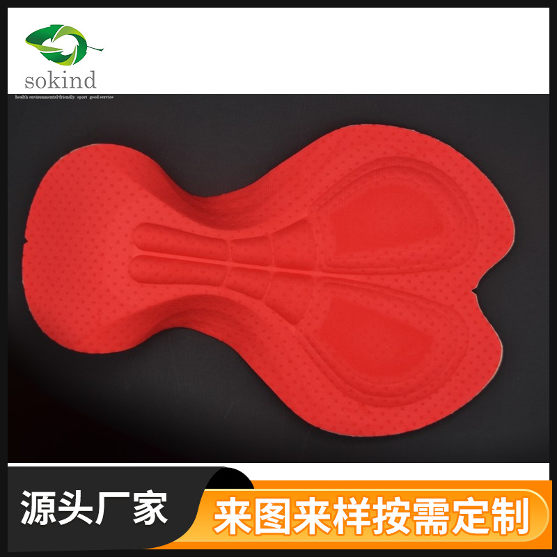 加工骑行背带裤坐垫男女式骑行内裤辅料印花海绵硅胶坐垫设计厂家