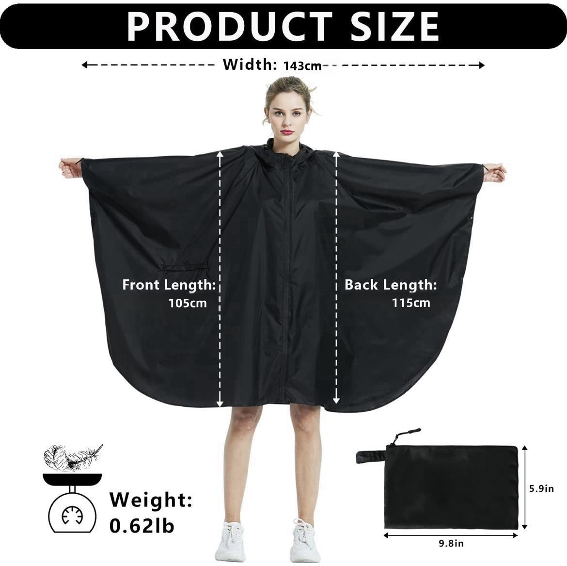 Japon ve Kore moda unisex panço yağmurluk açık bisiklet yürüyüş panço hafif baskılı fermuarlı yağmurluk panço
