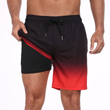 2025新款男士休闲短裤 纯色简约中性情侣款防水沙滩裤短裤男批发