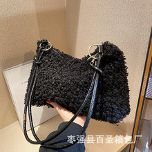 厂家供应毛绒包包 单肩包毛毛水桶包 羊毛包 女士时尚单肩斜挎包