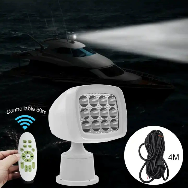 Yacht, rotating spotlight, LED lights, remote control, 36W