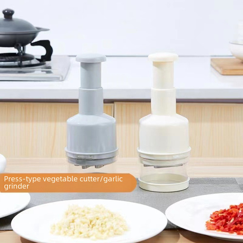 Factory Direct Supply Onion Ginger Garlic Stainless Steel Smashing Chopping Kitchen Tool Hand Press Chopping Knife Chopper
