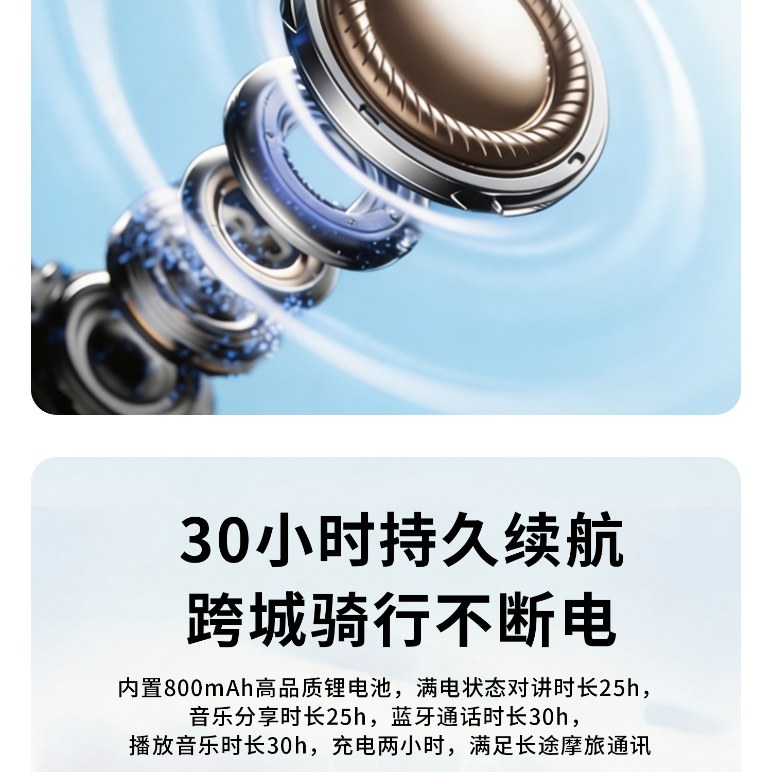 Cross-border a3pro waterproof motorcycle helmet wireless Bluetooth headset for two-person riding with mixed audio intercom and HiFi sound quality