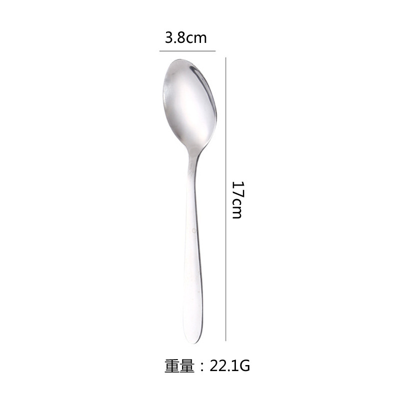 ステンレススプーン家庭用長柄スプーンシンプルコーヒースプーン子供食事攪拌スプーン工場食堂スプーン|undefined