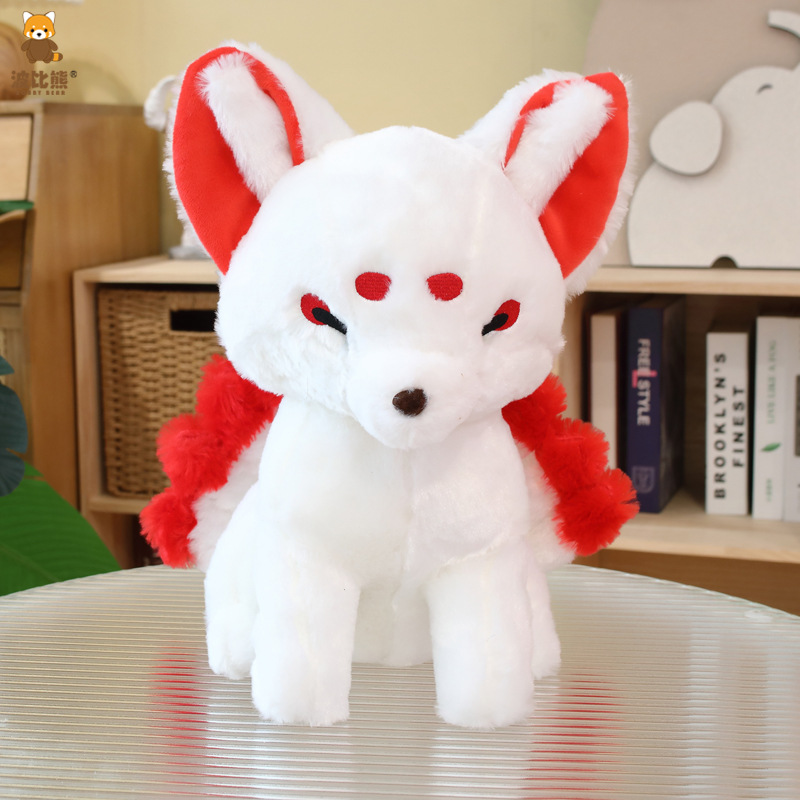 Oso Bobbi creativo de nueve colas Fox suave muñeca de peluche de juguete Shanhai Sutra Fox muñeca grande transfronteriza de la máquina de agarre de la muñeca
