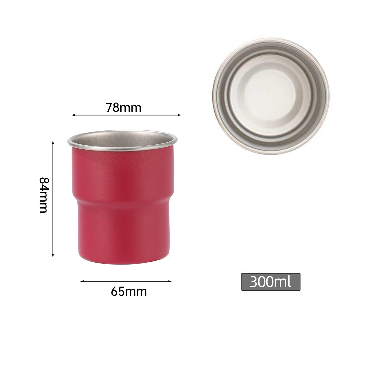 304 acero inoxidable paso taza de café de una sola capa rizado taza de agua portátil al aire libre acampando taza de cerveza de picnic