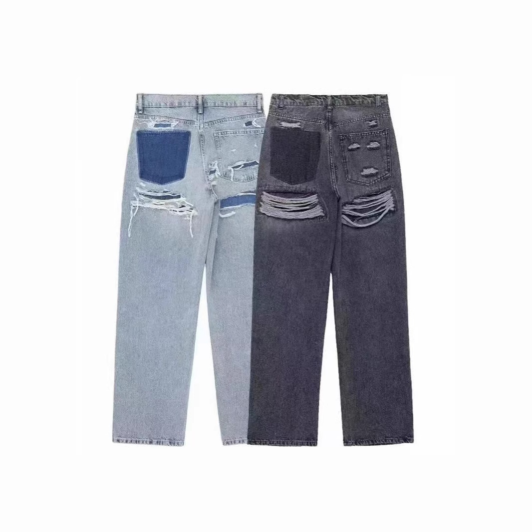 Jeans de Mujer Talla Grande de Mezclilla, Cintura Media, Corte Holgado, para Uso Casual image 6