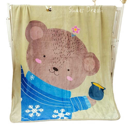 New children's blanket thickened cloud blanket single layer double layer sherpa positioning cartoon blanket baby blanket toddler lunch blanket