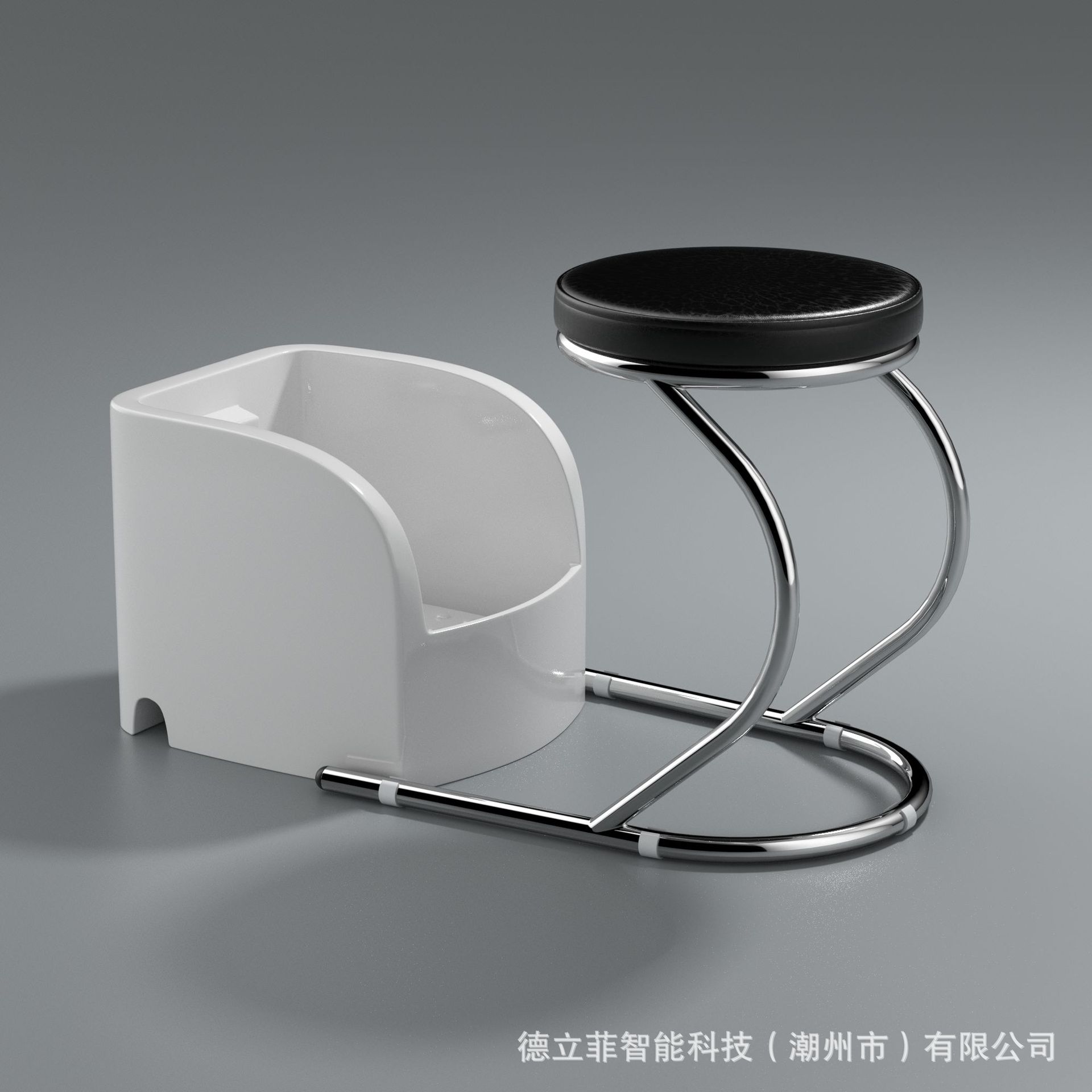 Multifunctional Ceramic Integrated Basin for Washing Hands, Face and Feet, Convenient for Home Use, Small Muslim Ablution Basin for Balcony Use