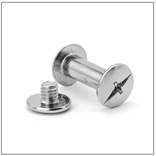 Carbon steel nickel-plated mother-in-law rivets to fix letter screws wholesale locking ledger and photo album mother-in-law screws factory