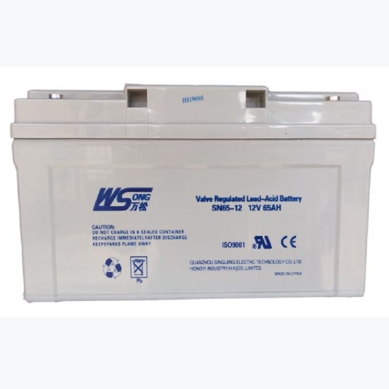 万松蓄电池SN65-12免维护12V65AH太阳能UPS EPS直流屏储能型电源