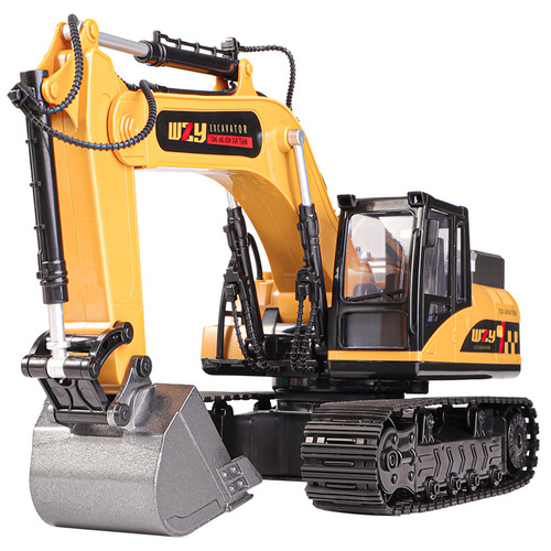 Cross-border large alloy remote control excavator toy car electric simulation excavator engineering vehicle children's toys wholesale