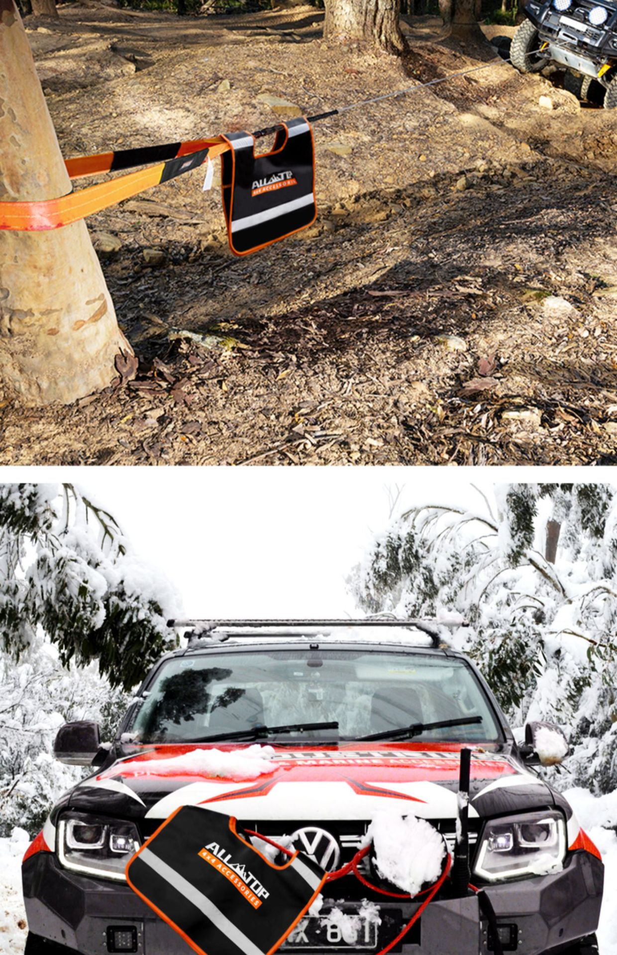 ALLTOP cross-country tow rope flag safety blanket outdoor rescue equipment winch safety flag bulletproof