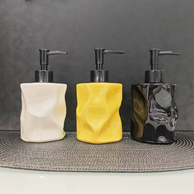 Creative Ceramic Bathroom Lotion Dispensing Bottle High-Value Hotel Household Hand Sanitizer High-Grade Press Empty Bottle Creative Ceramic Bathroom Lotion Dispensing Bottle High-Value Hotel Household Hand Sanitizer High-Grade Press Empty Bottle