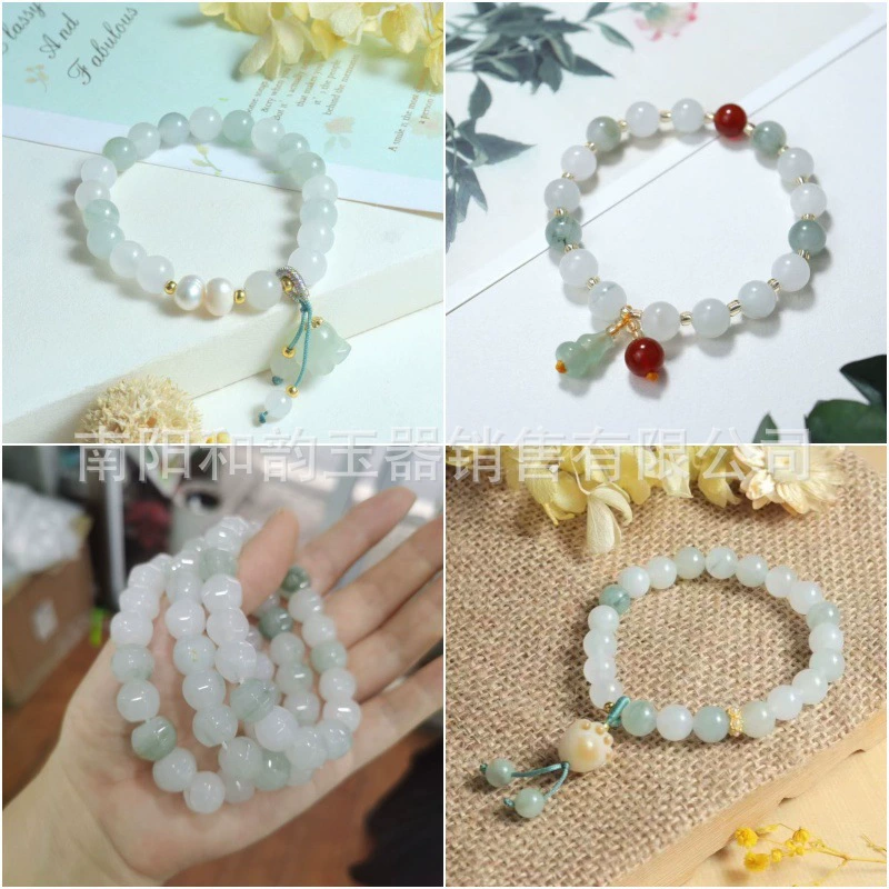 Bracelet, emerald flashlight jade, ice imitation, wholesale