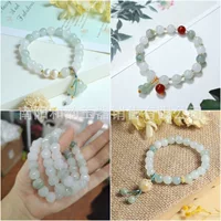 Bracelet, emerald flashlight jade, ice imitation, wholesale