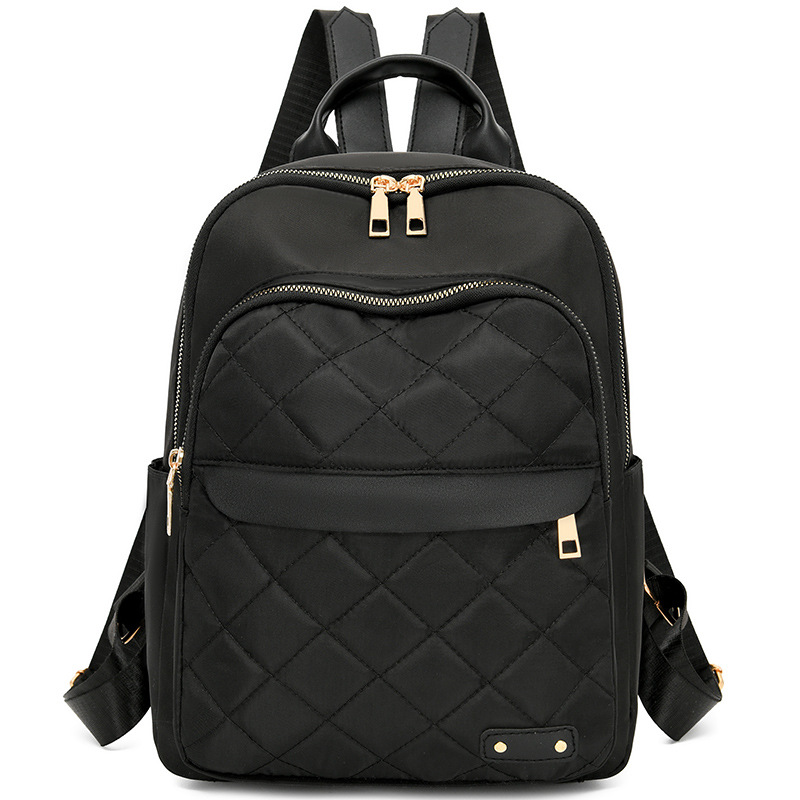 2024 nuevo estilo rombo tela Oxford mochila de viaje mochila doble para mujer de moda mochila de nailon mochila de ocio de gran capacidad