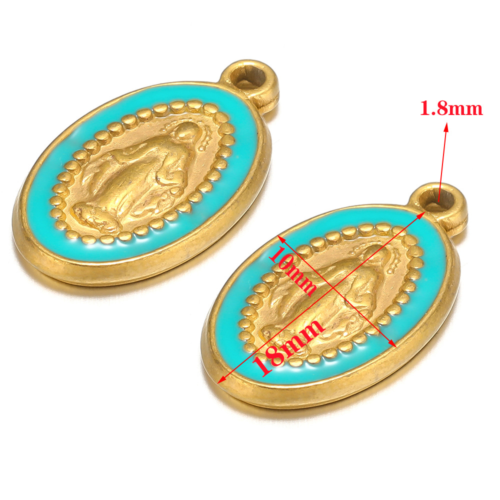 13g Weight Pendant Jewelry Making Type 18*10mm Jewelry Making Size DIY Jewelry Accessories Classification Hole 1~1.9mm Hole Size 5 PCS/Package Quantity 304 Stainless Steel Material Jesus Pattern Polished Finish Enamel Design Casual, Simple Style Style 5 PCS/Package 18*10mm Hole 1~1.9mm 304 Stainless Steel Jesus Polished Pendant 无
