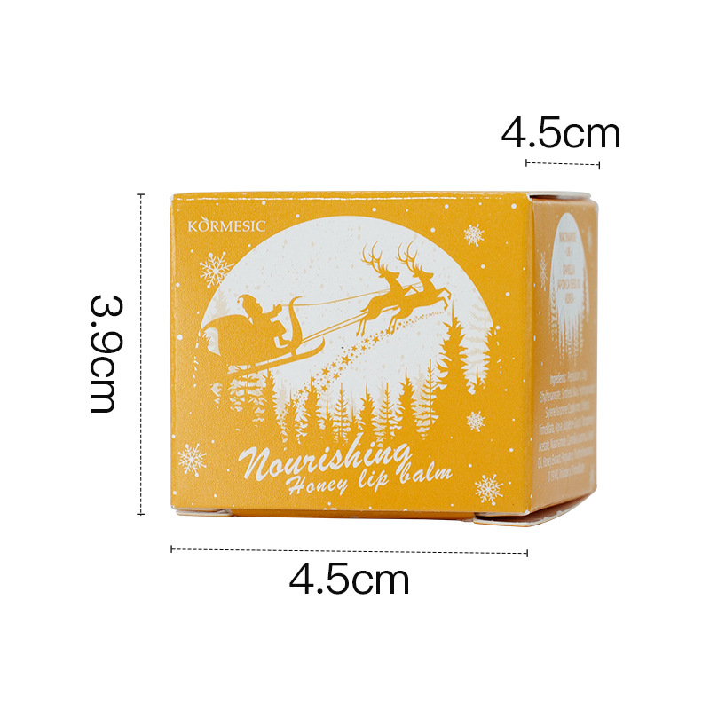 KORMESIC - Bálsamo labial hidratante de cereza navideño, serie en inglés, fabricante de lápices labiales, venta al por mayor, comercio exterior transfronterizo
