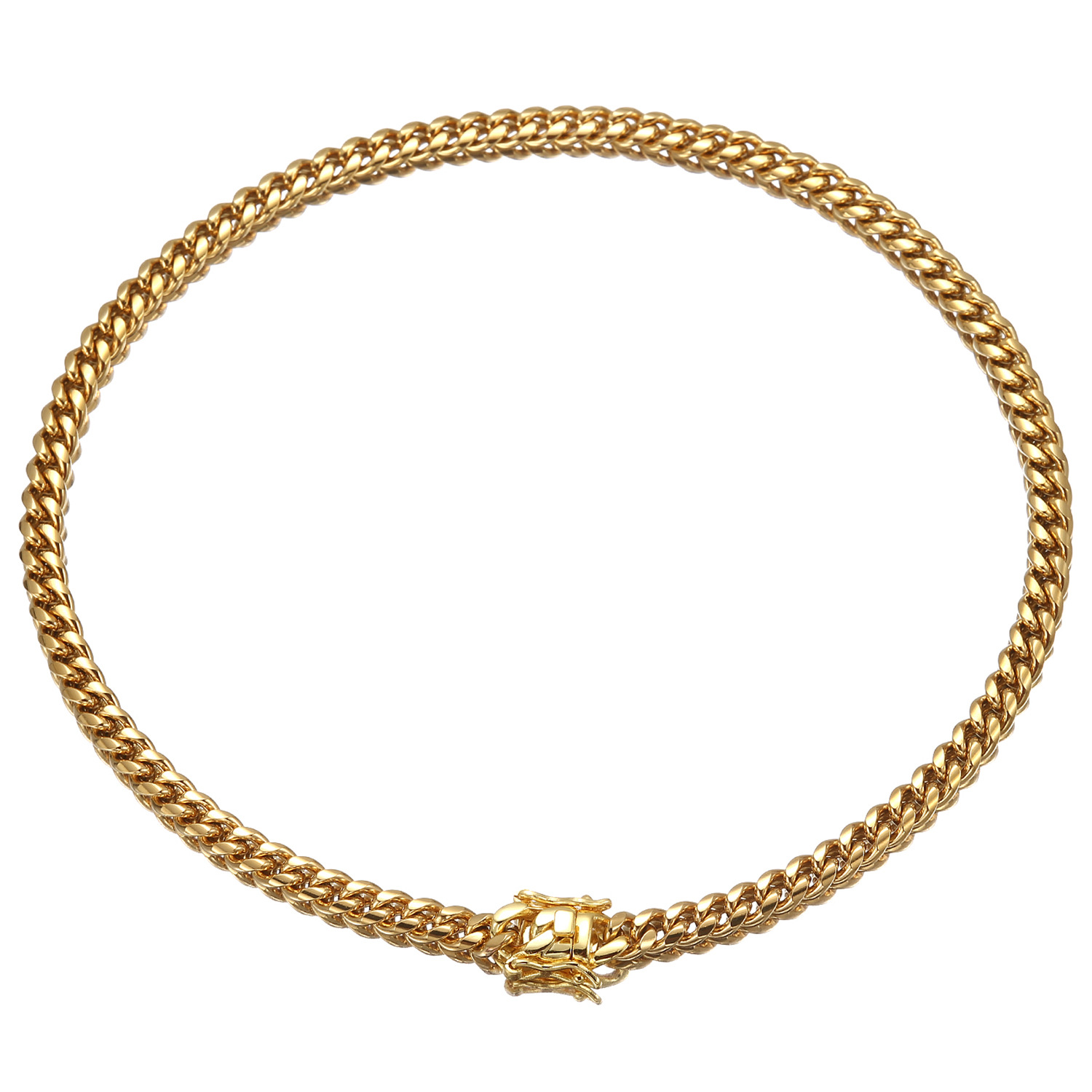Cuban Link Chain Curb Chain Chain Type Hip-Hop Punk Geometric 304 Stainless Steel Polishing Unisex Chain Necklace Men Chain Necklaces