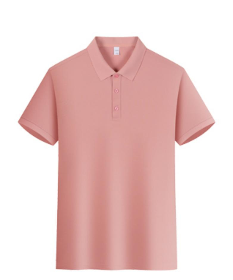Verano nuevo estilo ligero de lujo fragancia fresco poliéster amoníaco color sólido solapa transmisión en vivo estilo caliente camisa POLO de manga corta entrega de una pieza