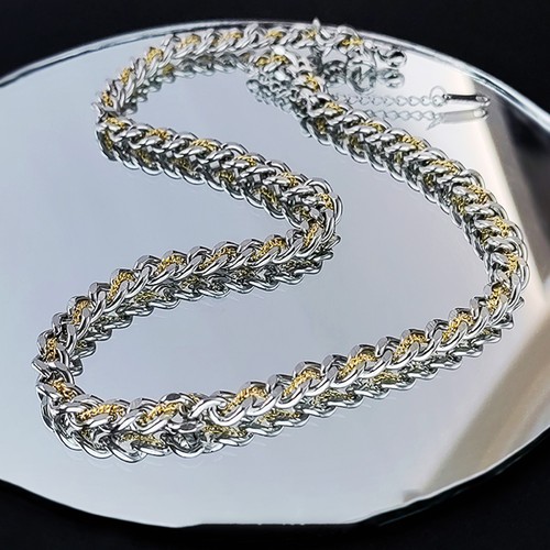 Titanium steel Cuba link necklace for men trendy choker chain lightweight luxury niche men's personalized collarbone chain high-end design sense accessory