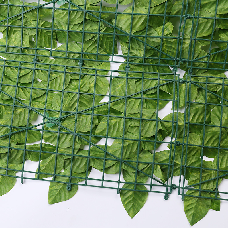 Valla de hoja verde de plástico transfronteriza Pared de planta verde Patio Balcón Valla decorativa Valla de simulación de venta directa de hoja