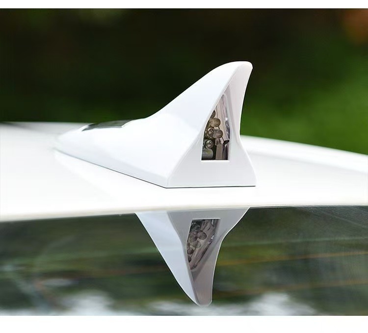 Car Shark Fin Decorative Light Car Antenna Modification Light Special Practical Led 8 Lights Car Roof Supplies Tail Fin