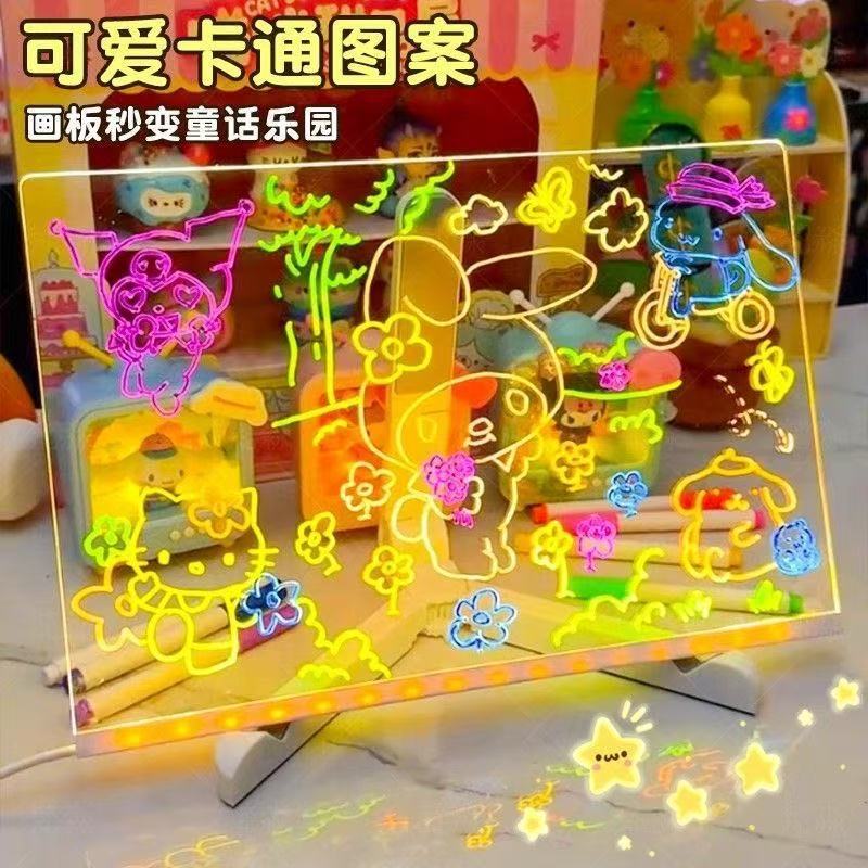 Children's Luminous Drawing Board Painting Night Light Portable Writing Erasable Student Self-Discipline Check-In Dust-Free Board Atmosphere Light Children's Luminous Drawing Board Painting Night Light Portable Writing Erasable Student Self-Discipline Check-In Dust-Free Board Atmosphere Light