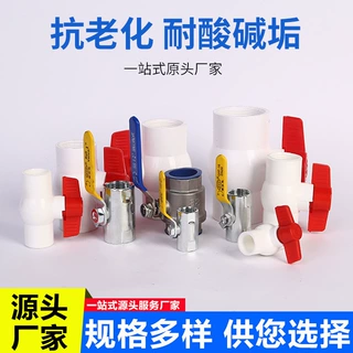 定制不锈钢球阀PVC阀门开关多规格直通式球阀螺口【源头工厂】