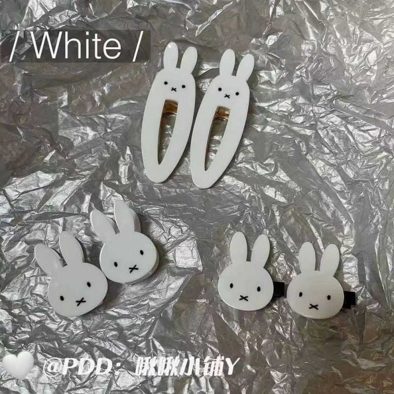 Ins Cute Japanese New Sweet Cool Miffy Rabbit Hairpin Bangs Clip Personalized Niche Y2K Girl Student Headwear Ins Cute Japanese New Sweet Cool Miffy Rabbit Hairpin Bangs Clip Personalized Niche Y2K Girl Student Headwear