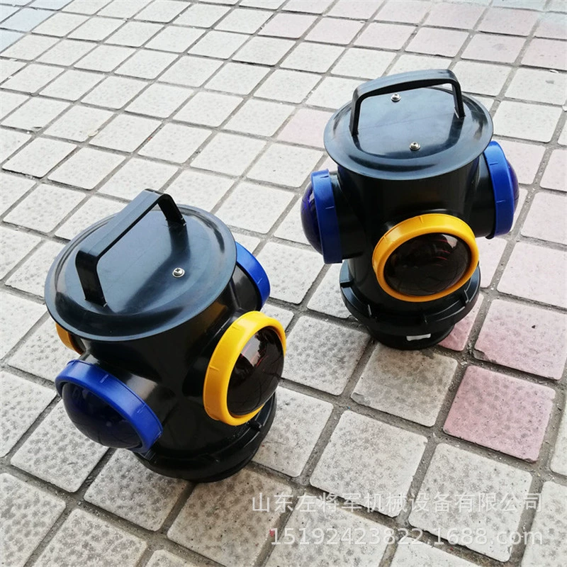 Four-sided two-color flashing light railway signal indicator light rechargeable switch signal indicator light sign light