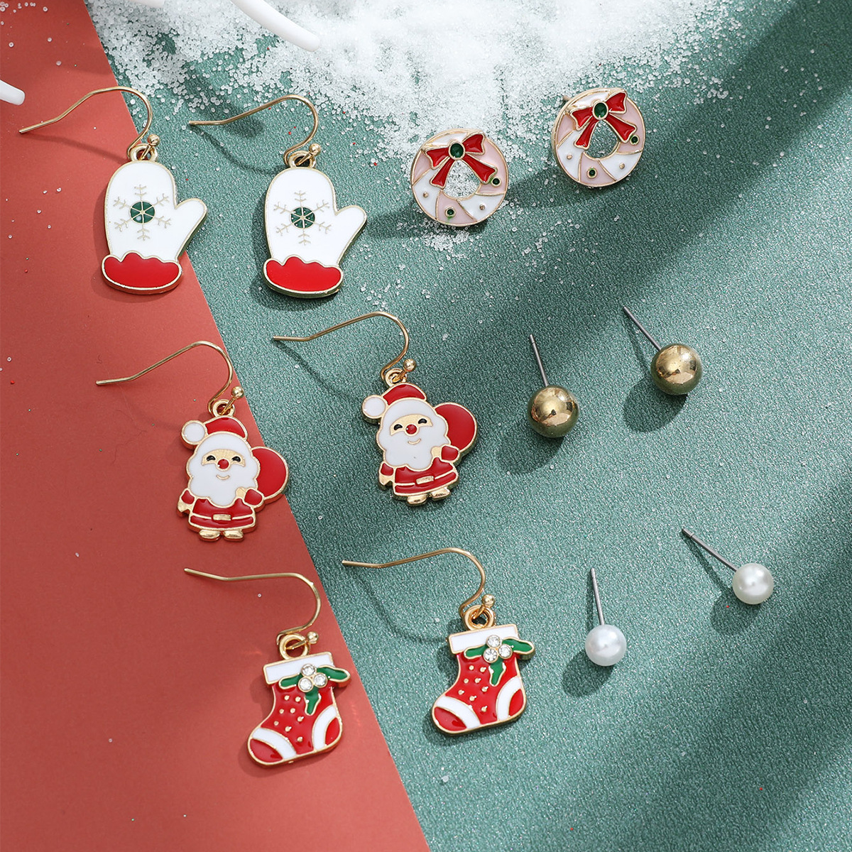 Christmas Plating Alloy No Inlaid Earrings Ear Studs display picture 7