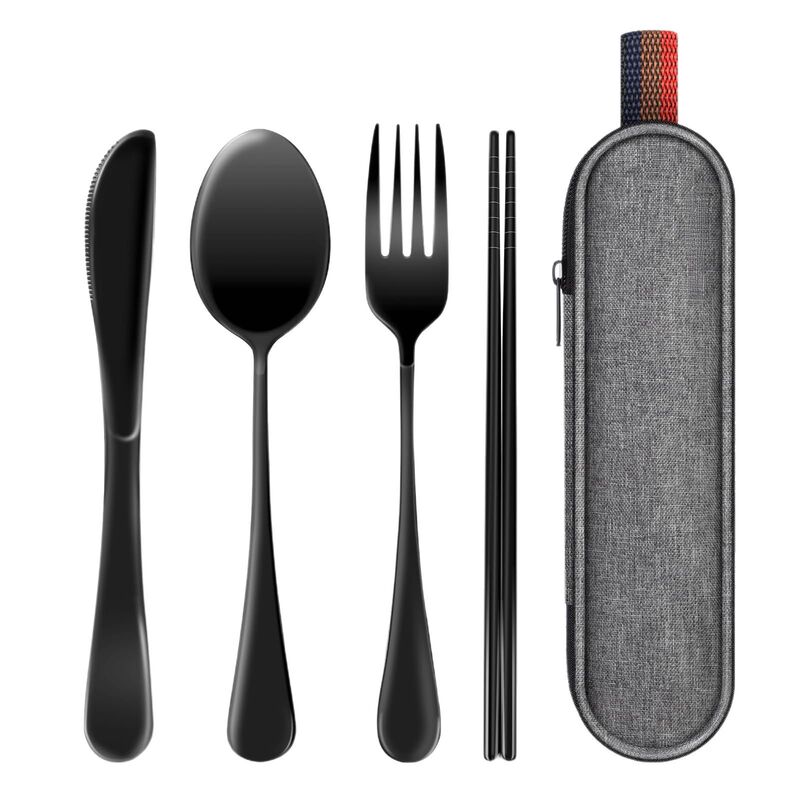 Reusable Travel Equipment suit Portable Cutlery Tableware Children Adult Travel Picnic Camping Equipment