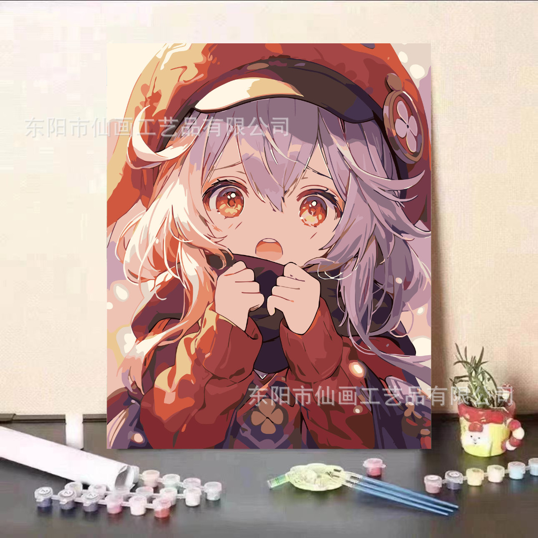 Guardia dulce serie de animación de pintura al óleo digital DIY moderna minimalista para niños fábricas de pintura al óleo de relleno al por mayor