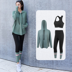 Relaxed Fit Women's Sports T-Shirt, Breathable Running Long Sleeve Gym Fast-Drying Hooded Yoga Outfit Casual Set for Plus Size