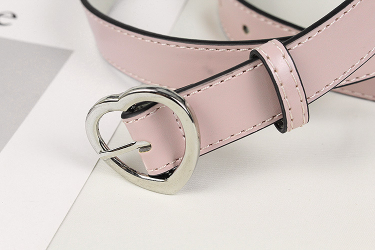 Basic Heart Shape Pu Leather Alloy Rhinestones Women's Leather Belts display picture 3