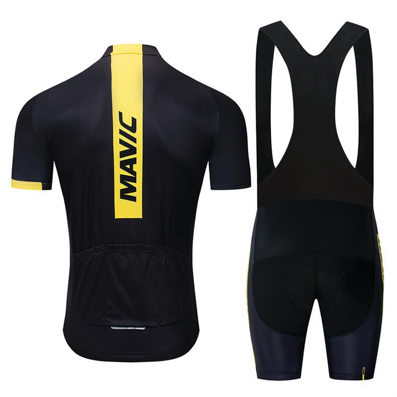 MAVIC Cycling Jersey Short Sleeve Set Mountain Bike Summer Bicycle Men's Top Bib Shorts_voghion.com