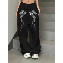 高街嘻哈潮牌休闲裤男夏季跨境亚马逊新款宽松小众直筒百搭长裤子