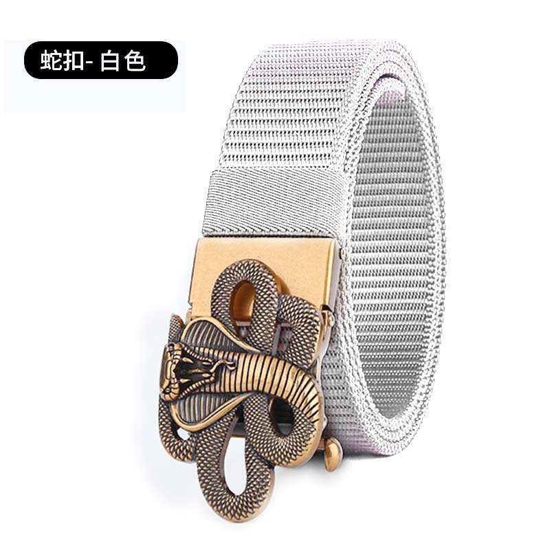 Gugeti hombres hebilla automática cinturón táctico de entrenamiento militar al aire libre casual jeans 12 Zodiaco serpiente hebilla overoles cinturón