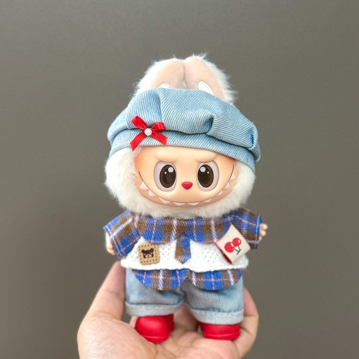 仅衣服适用于拉布布娃衣一二三代搪胶玩偶挂件公仔可穿圣诞娃衣套|undefined