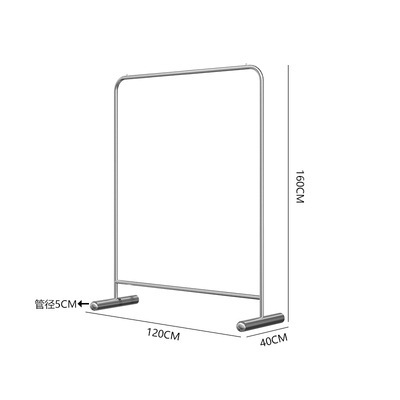 스테인레스 스틸 코너 바닥 스탠드 길이 120 높이 160cm