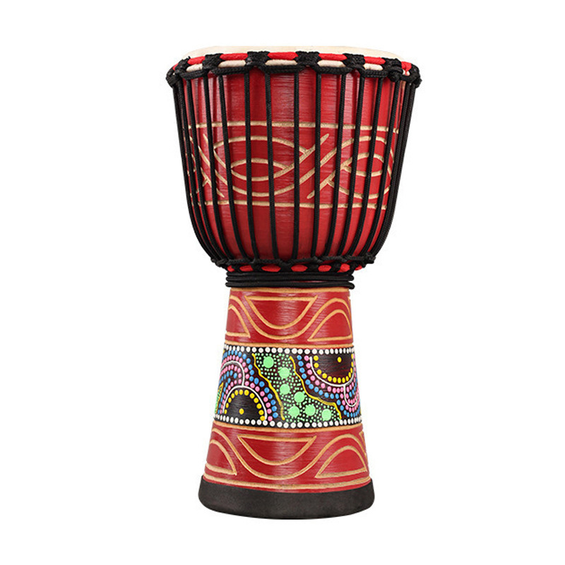 8 pulgadas Kinsel Yunhai tambor africano principiante piel de cabra indonesia tambor africano jardín de infantes práctica introductoria batería