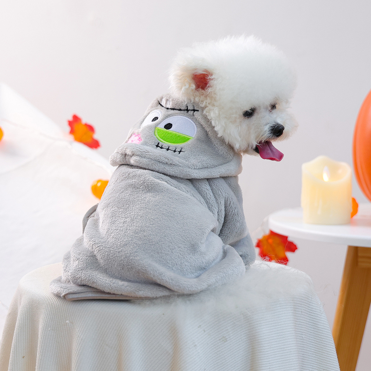 할로윈 목욕 타월 - 그레이 좀비