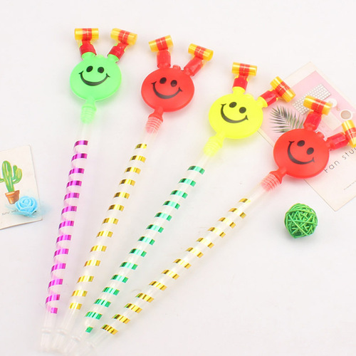 Large smiley face blowing the dragon, whistling and rolling children's toys, smiling face blowing the dragon, clown blowing the dragon street stall toys wholesale